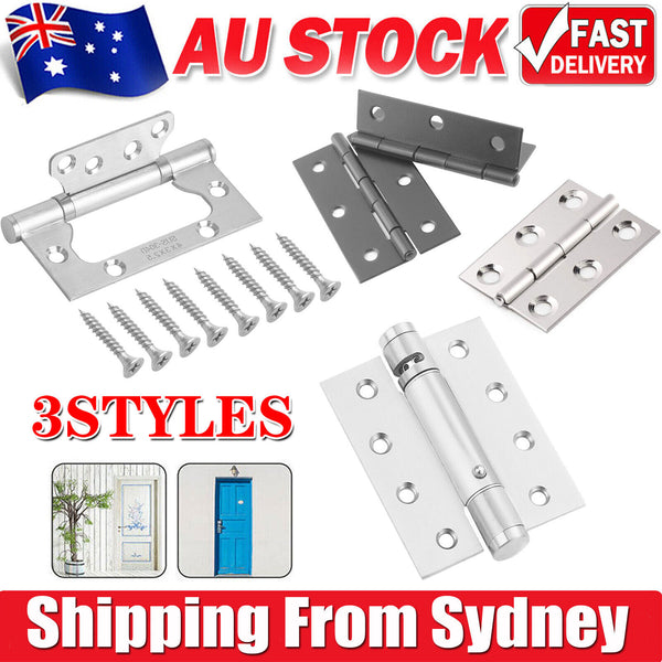 3 Styles Stainless Steel Butt Hinges Door Window Cabinet Bearing Hinges AU NEW