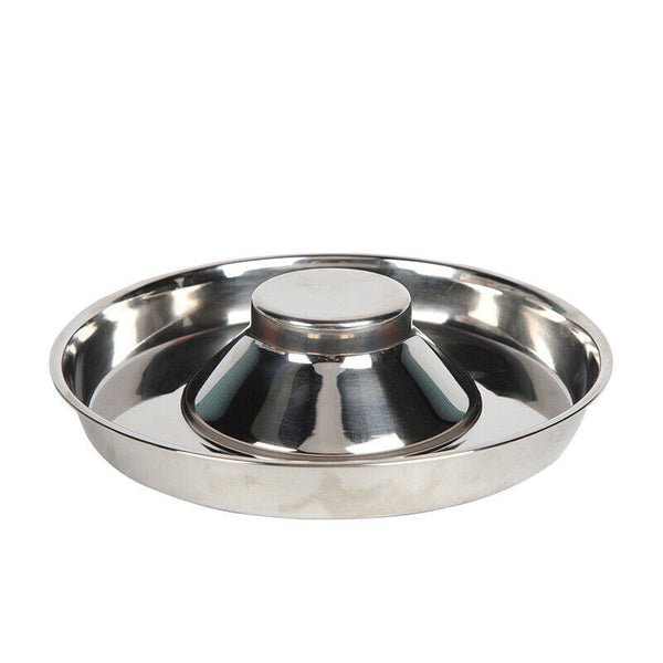 Feeder Bowl Stainless Dish Puppy Dog Pet Cat Litter Food Feeding Weaning Bowl AU