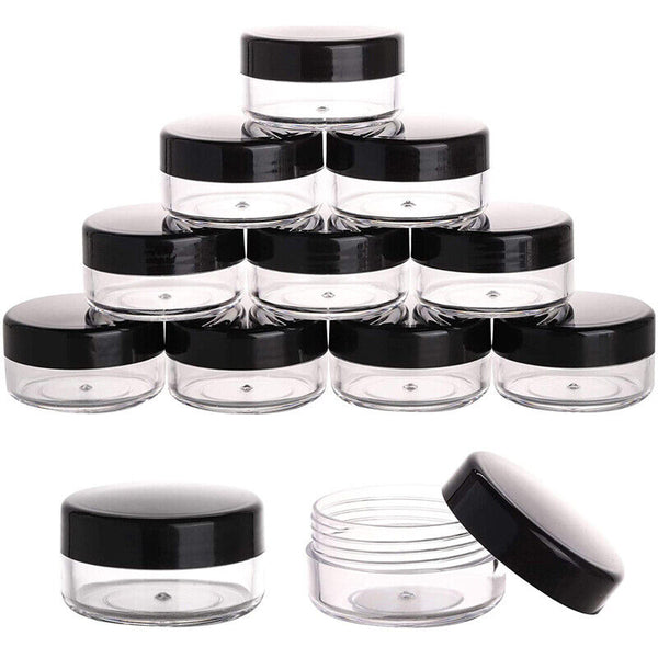 50pcs 10g Sample Bottle Cosmetic Makeup Jar Pot Face Cream Lip Balm Containers
