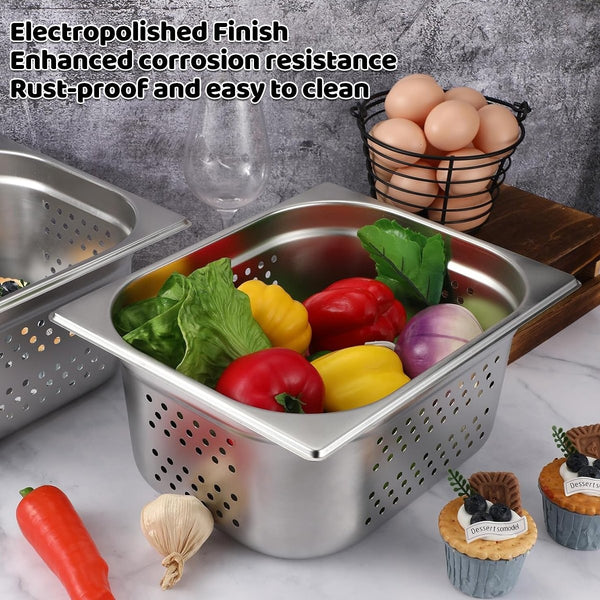 Perforated Buffet Pan Steam Table Pan Gastronorm Pan Perforated Steamer Pan New