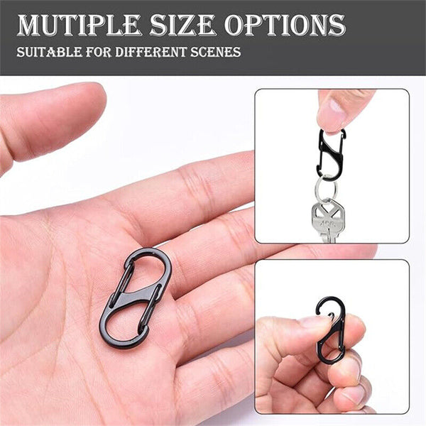 Cable Carabiner Camping Hiking Hook Chain Key S-Ring Lock Clip Holder NEW