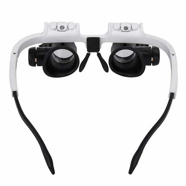 Jeweler Repair Magnifier LED Lamp Headband Light Head-Mounted Magnifying Glasses