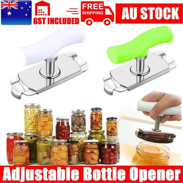 Jar Opener Adjustable Bottle Opener Stainless Steel Lids Off Remover For Kitchen