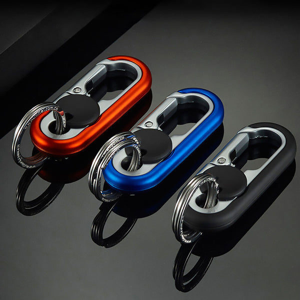 1X Stainless Steel Buckle Carabiner Keychain Key Ring Clip Hook Outdoor Climbing