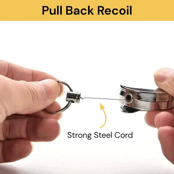 Office Retractable Badge Holder Key Card Work Belt Clip ID Strap All Reel Extend