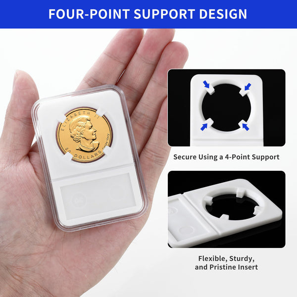 20PCS Coin Slab Holder Display Case – 21MM Coin Collection Storage