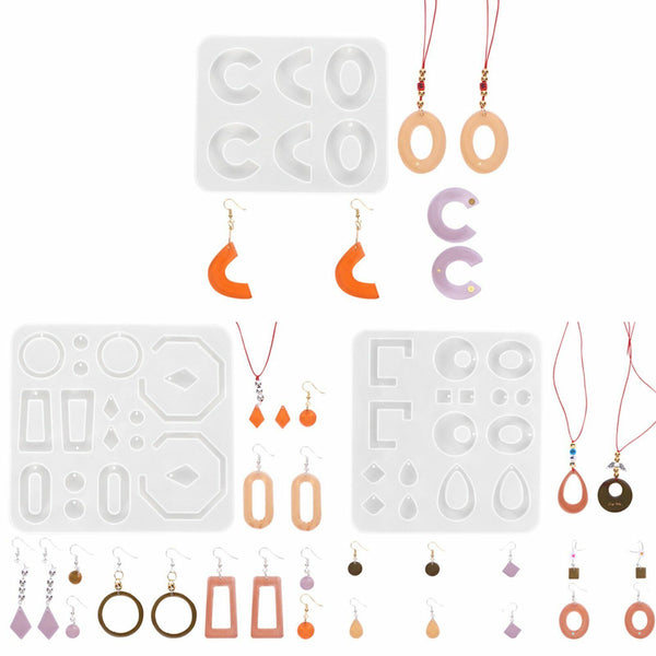 Silicone Earring Pendant Jewelry Mold Resin Casting Mould Tool DIY Epoxy AU NEW