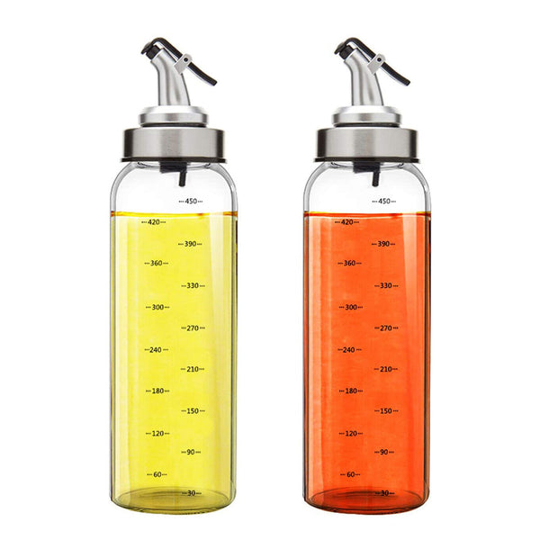 300/450ml Olive Oil Vinegar Pourer Dispenser Cooking Glass Bottle Kitchen Tools