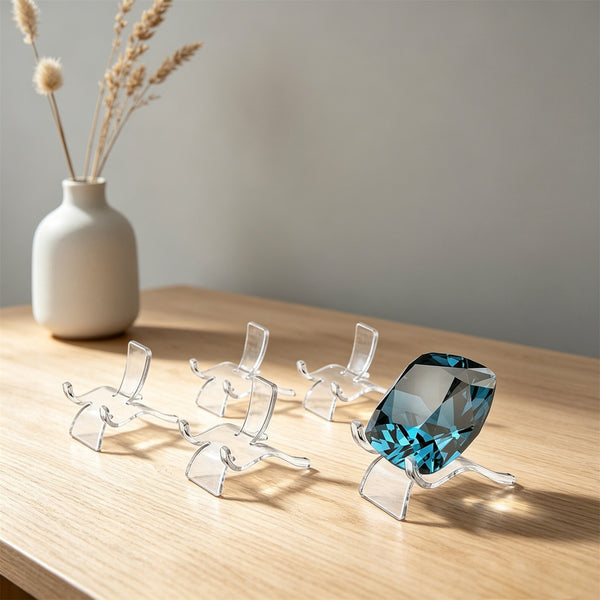50PCS Clear Acrylic Display Stands – Multi-Purpose Display Easels