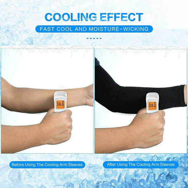 3 Pairs Cooling Sport Arm Stretch Sleeves Sun UV Protection Covers Cycling Golf