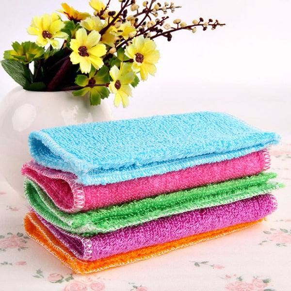 Microfibre Cleaning Cloths Window Dish Washing Glass Kitchen Towel Wipes AU