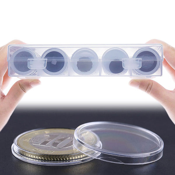 400x Dollar Coin Case Holder for Collectors Bar Plastic Round Coin with Storage