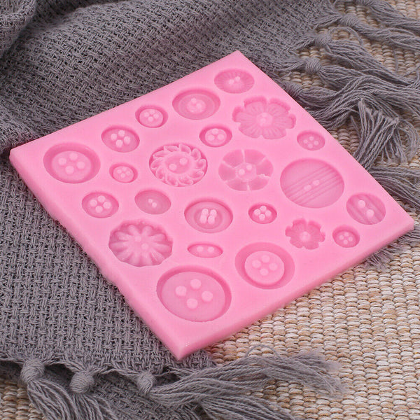 Chocolate Baking Fondant Mould Buttons Silicone Sugarcraft Mold Cake Decorating