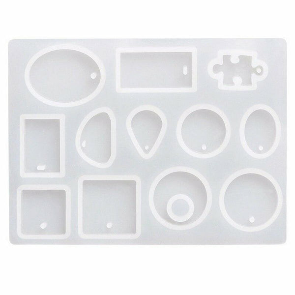 12 Silicone Mould Pendant Jewelry Making Necklace Mold Craft DIY Resin Supplies