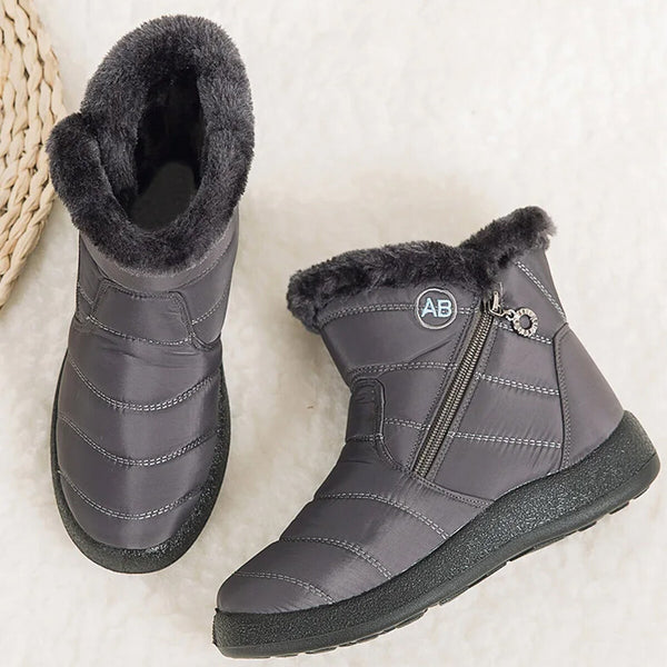 Winter Snow Boots Warm Fur Lined Ankle Boots Non Slip Casual Shoes for Men Women