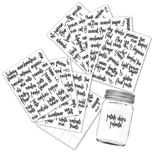 336 Waterproof Pantry Labels Stickers Self Adhesive Kitchen Food Label Stickers