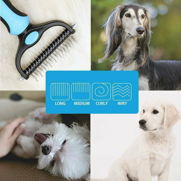Pet Knotting Rake Hair Removal Comb for Cats and Dogs Grooming Tool Detangler
