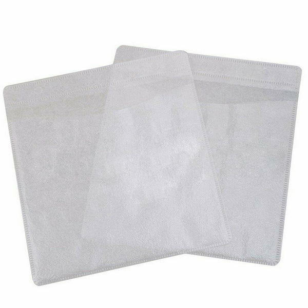 600PCS Premium White CD DVD Double Sided Plastic Sleeves Holds 2 Discs Sleeves