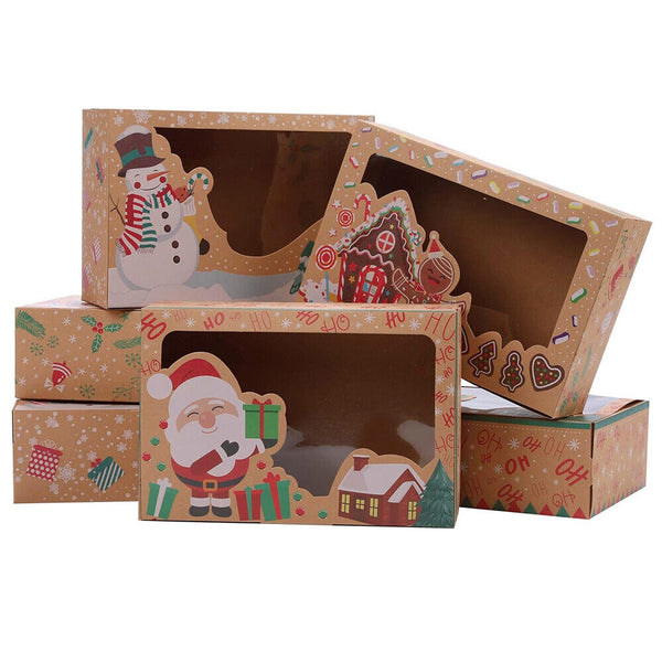 Christmas Cookie Candy Boxes Baking Gift Box Holiday Christmas Treat Box