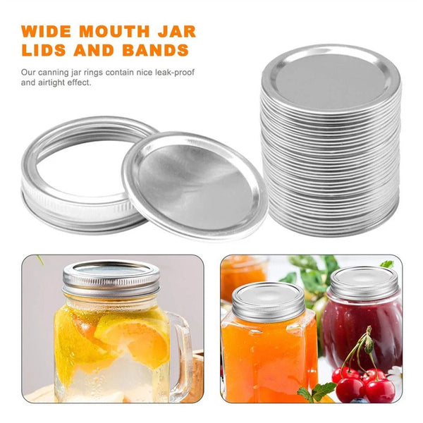 Splits Lids Sealing Storage Solid Caps Cover for Regular/Wide Mouth Jar