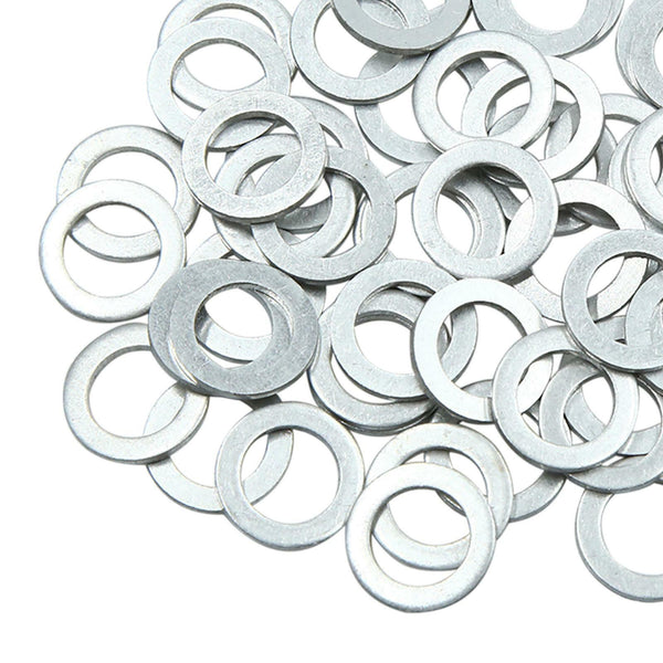 50pcs Car Engine Oil Crush Washers Drain Plug Gaskets 14mm ID. 22mm OD. Aluminum