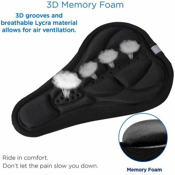 2pcs Bike Seat Cover Cushion | Thick EVA Sponge Bicycle Saddle Comfort Pad