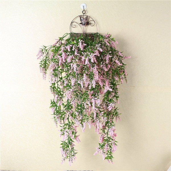 4PCS Hanging Artificial Plants Fake Lavender Home Porch Decor Party Vine Flower