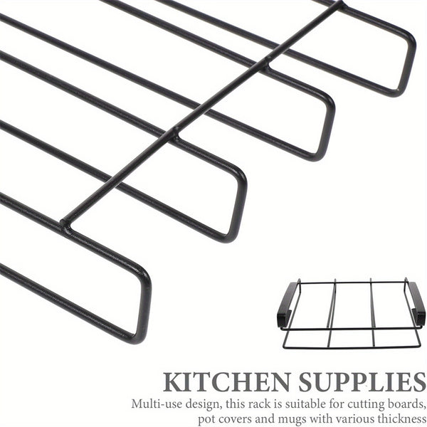 2pcs Kitchen Hanging Rack Organizer | Over Cabinet Door Hook for Cutting Boards & Towels