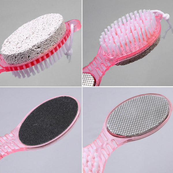 4 in 1 Scrub Remover Tool Exfoliate Health Foot Care Brush Pumice Stone