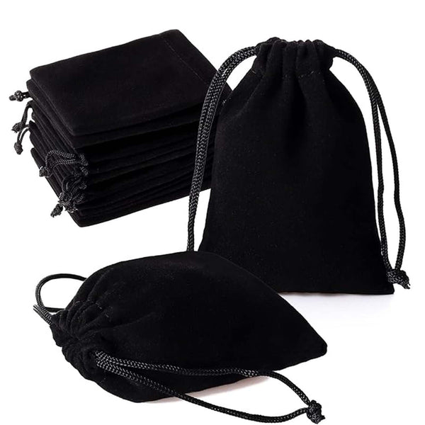 200X Drawstring Velvet Pouch Gift Bag Wedding Party Jewellery Tumbled Stones