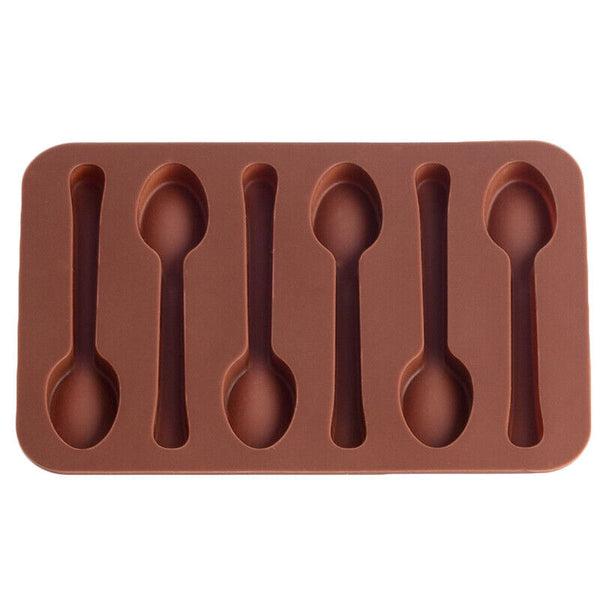 Silicone Spoon Shape Chocolate Mold Kitchenware Jelly Ice Mould Cake Baking Tool