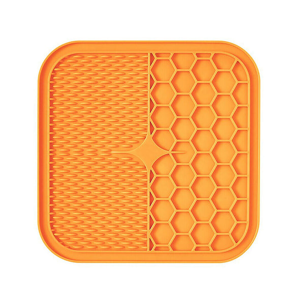 Silicone Dog Pet Lick Mat Pad Boredom Buster Slow Feeder Bath Grooming Helper AU
