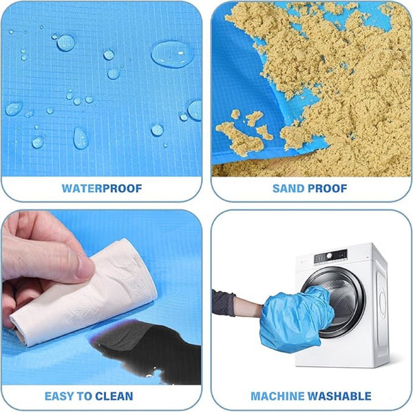 Large Waterproof Outdoor Picnic Blanket Mat Beach Carpet Polyester 200cm x 145cm