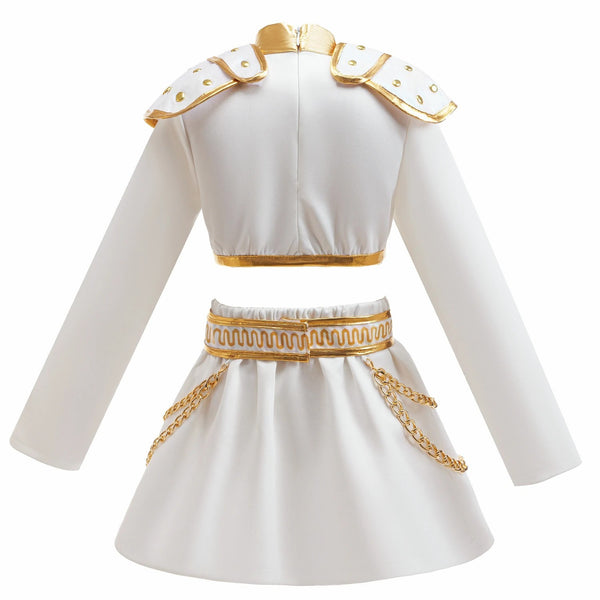 Rumi Huntrix costume back view - kids KPop Demon Hunters dress up outfit - Lets Party