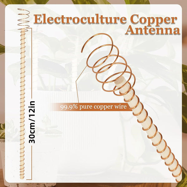 Electroculture Garden Copper Coils Plant Support Stake for Vegetables