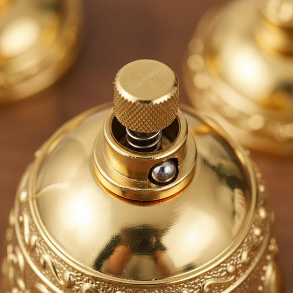 Ornate Metal Service Bell Reception Desk Counter Bell Gold Silver Decorative Bell