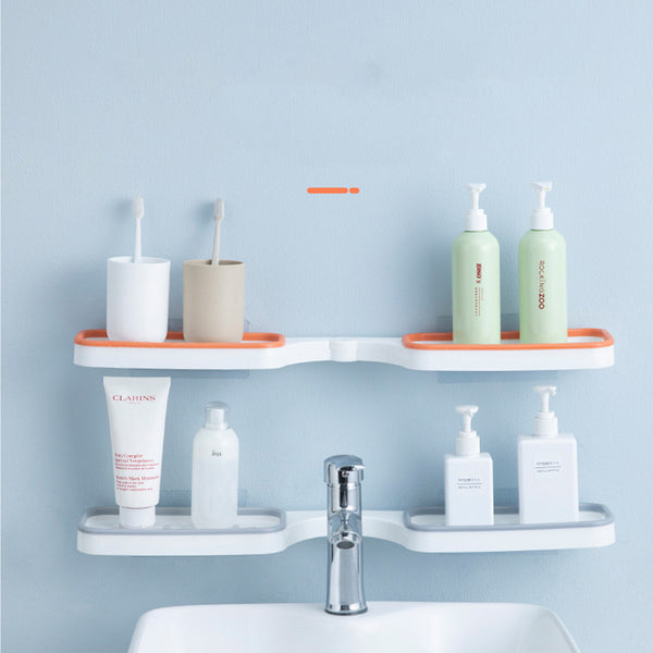 10pcs Bathroom Shower Caddy Organizer | Punch-Free Wall Mounted Storage Rack