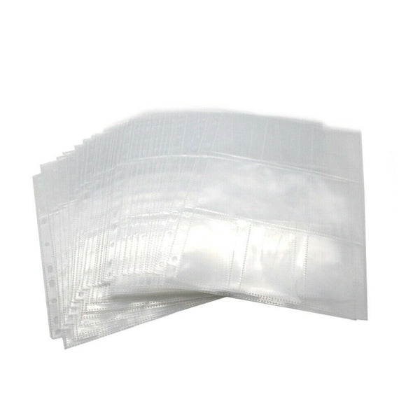 100pcs Wallets Album Pages Collection,Transparent Game Card Sleeves Holder Set