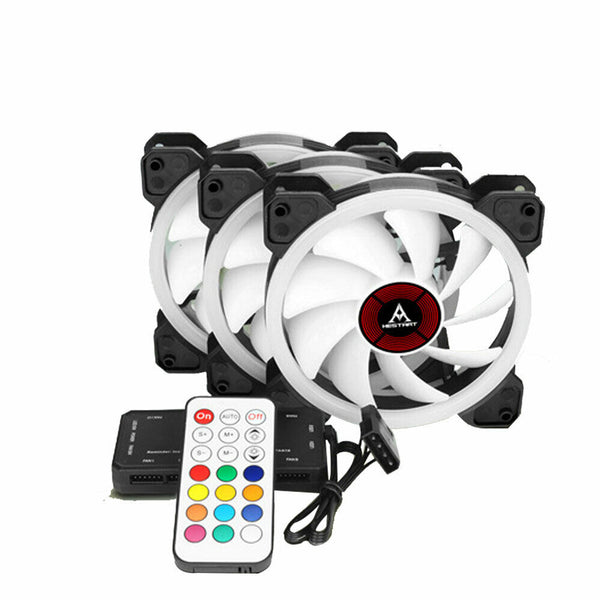 3Pack RGB PC Cooling AU Computer Case with 1 Remote Control Quiet LED 120mm Fan