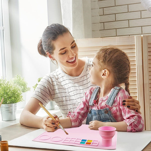 Non-Stick Silicone Drawing Board Pigment Palette Silicone Painting Mat Clay Mat