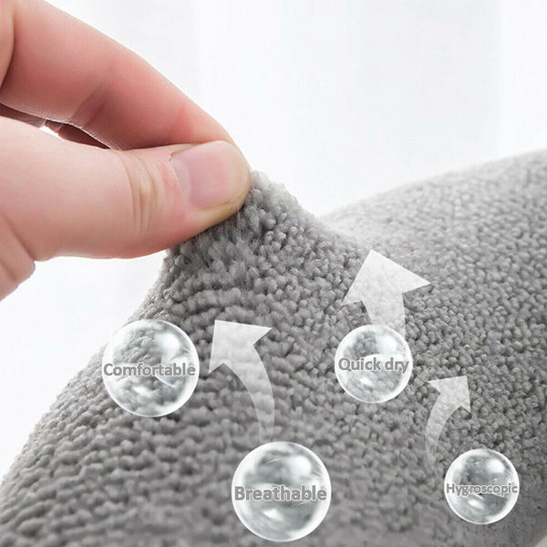 2PCS Soft Toilet Seat Cover Washable Bathroom Warmer Cushion Pad
