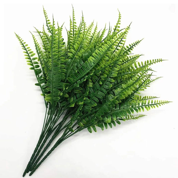 1-10x Artificial Boston Fern Leaf Home Artificial Plant Flower Garden Decoration