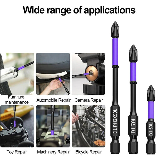 D1 Anti-Slip And Shock-Proof Bits Screwdriver Bits,High Hardness Strong Magnetic