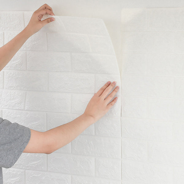 20PCS 3D Wallpaper Wall Panels Self Adhesive Brick Waterproof Stickers 70*77CM