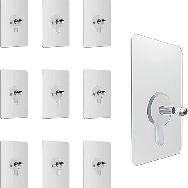 Punch-Free Self Adhesive Screw Sticker Wall Hanging Hook Nail Holder