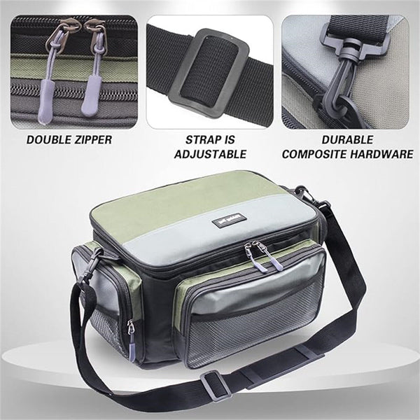 2x Lure Fishing Bag Handbag Shoulder Waist Backpack Reel Gear Tackle Storage Bag