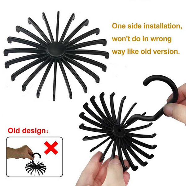 360° Rotating Scarf Rack Tie Belt Storage Holder Hanger Stand Clothes Organiser