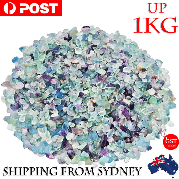 100G-1KG Fluorite Crystal Chip BULK Natural Gemstone Polished Mini Crystal Stone
