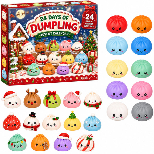 2026 Christmas Squishies Advent Calendar 24 Days Dumpling Toys Kid Xmas Gift New