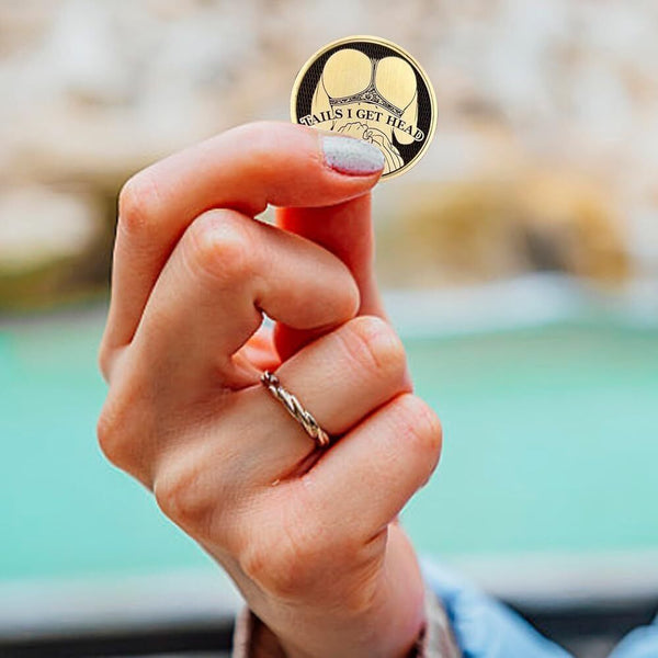 Funny Heads and Tails Coins Double Side Coin Adult Lucky Token Date Night Ideas